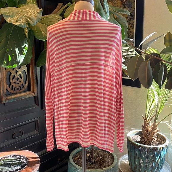 Pete & Greta by Johnny Was soft open front oversized dolman t-shirt cardigan - Picture 7 of 13